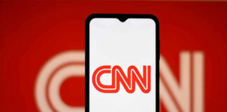 CNN logo on a phone screen