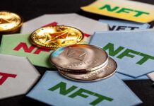 Crypto BILLIONS Funneled to Iran? Shocking Claims! Ethereum coins on NFT cards background.