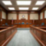 Antifa Verdict SHOCK: 450 Years Handed Down Empty courthouse courtroom with wooden benches and chairs.