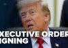 Media Stonewalls Trump’s Prime-Time Warning 🔴LIVE: President Trump signs executive order at the White House