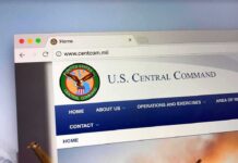 U.S. Central Command website open in a browser tab