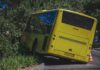 Bus Bloodbath Sparks Rare Murder Charge yellow bus crashed into roadside bushes