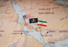 Iran Warns Egypt: War Spiral Ahead Map with US, pirate, and Iran flags near the Red Sea